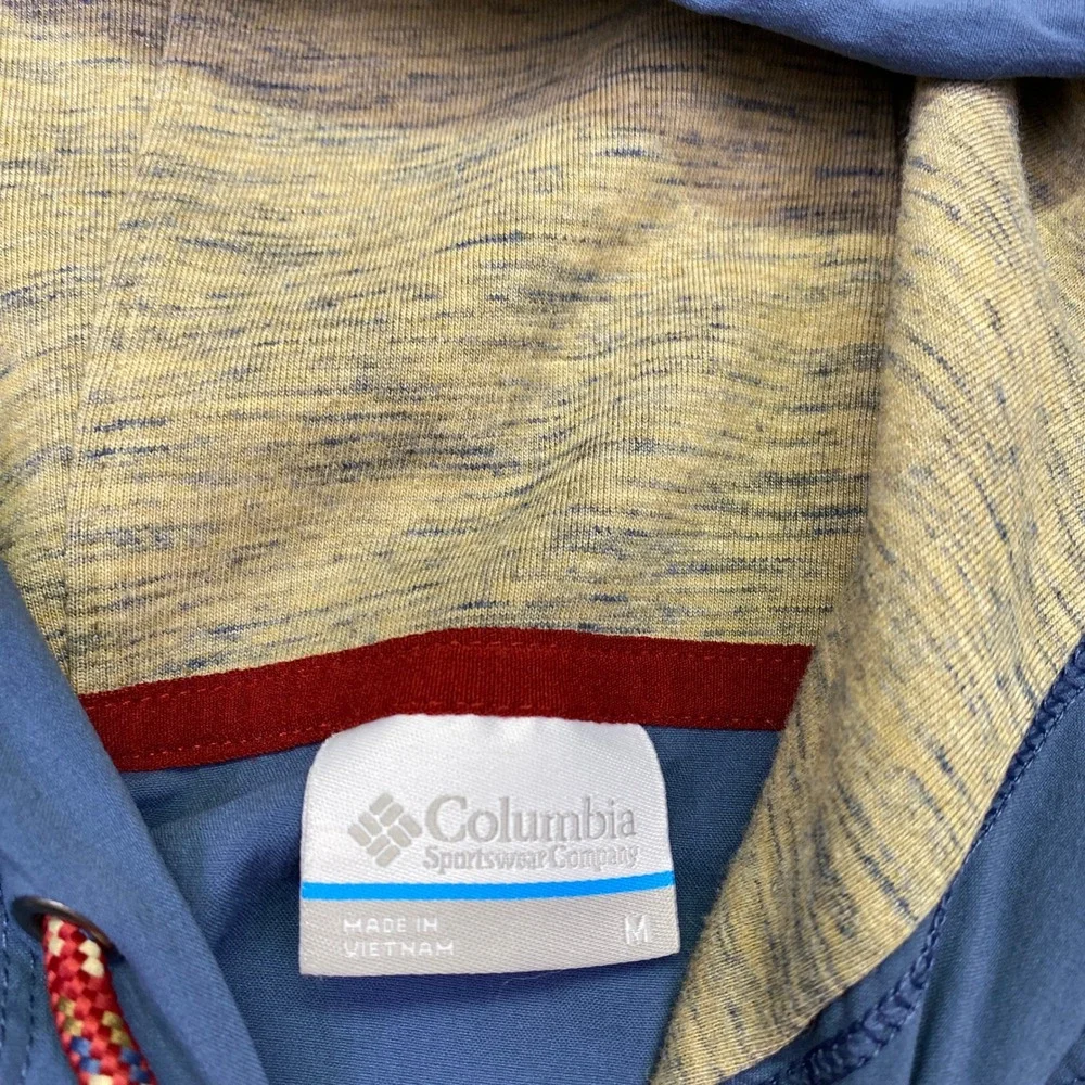 Columbia Lost‎ Larger Omni-Shield Full Zip Hoodie Mens Medium Blue Tan XM1508